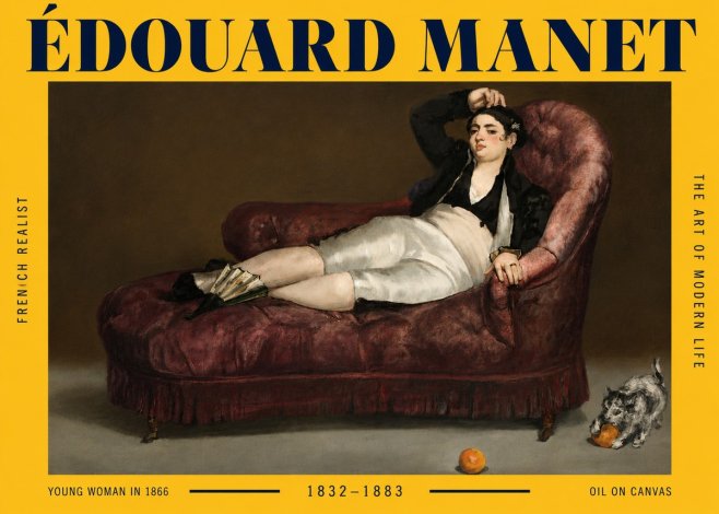 Édouard Manet Young Woman in 1866 No5 - Plakát