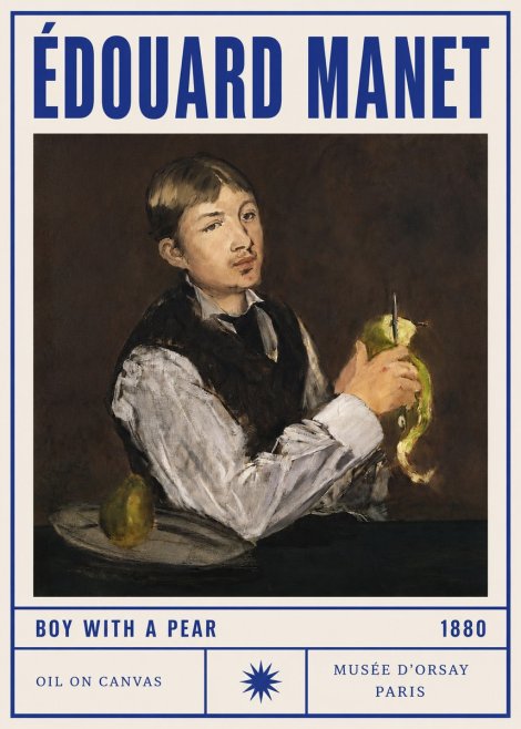 Édouard Manet Boy with a Pear No3 - Plakát