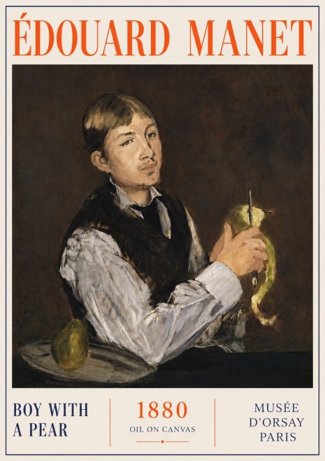 Édouard Manet Boy with a Pear No6 - Plakát