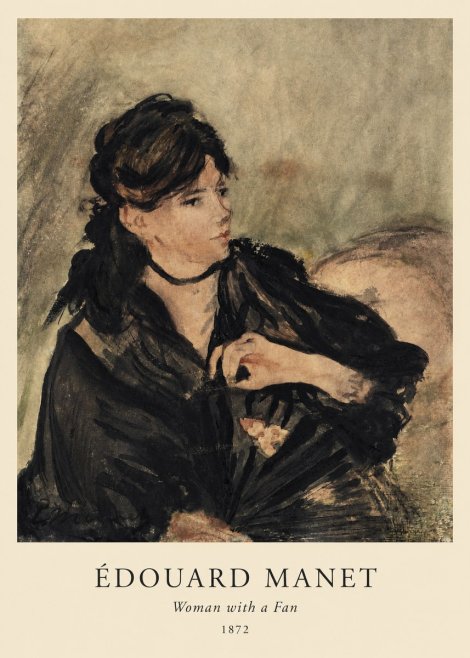 Édouard Manet Woman with a Fan No1 - Plakát