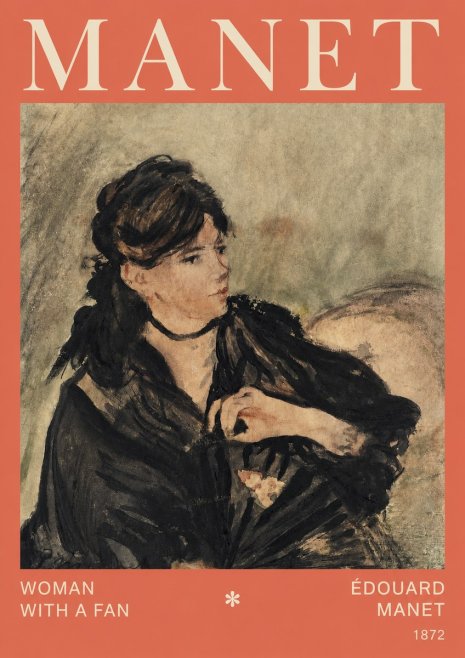 Édouard Manet Woman with a Fan No2 - Plakát