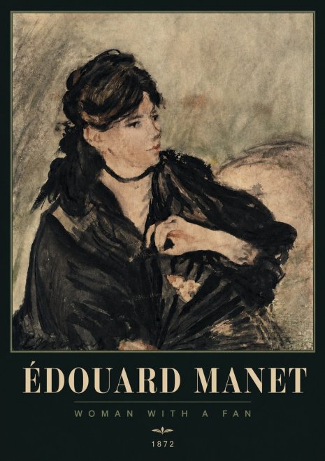Édouard Manet Woman with a Fan No3 - Plakát