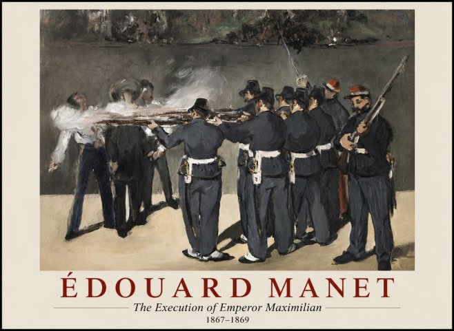 Édouard Manet The Execution of Emperor Maximilian No1 - Plakát