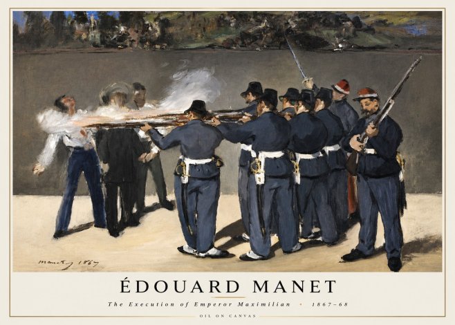 Édouard Manet The Execution of Emperor Maximilian No5 - Plakát