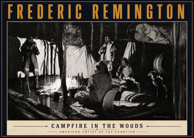 Frederic Remington A Trapper's Camp No5 - Plakát