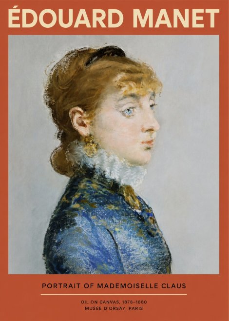 Édouard Manet Portrait of Mademoiselle Claus No2 - Plakát