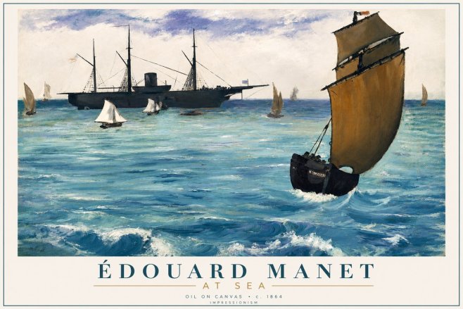 Édouard Manet At Sea No3 - Plakát