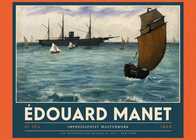 Édouard Manet At Sea No4 - Plakát