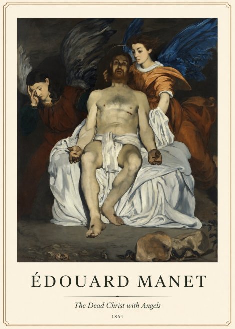Édouard Manet The Dead Christ with Angels No1 - Plakát