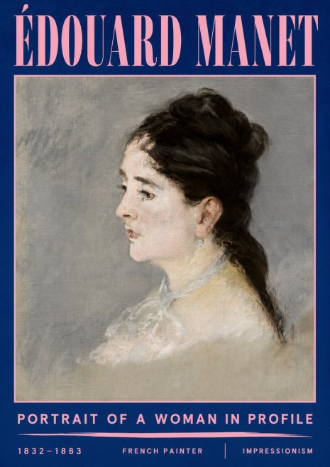 Édouard Manet Portrait of a Woman in Profile No5 - Plakát