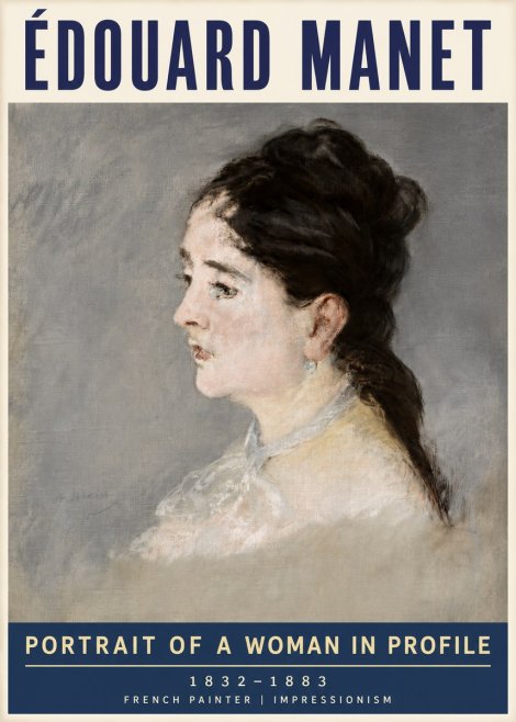 Édouard Manet Portrait of a Woman in Profile No6 - Plakát