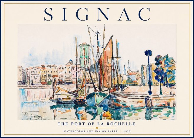 Signac The Port of La Rochelle No3 - Plakát