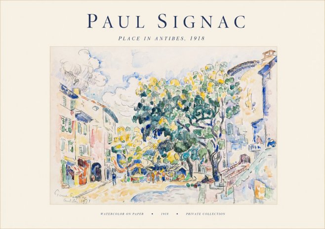 Signac Place in Antibes, 1918 No1 - Plakát