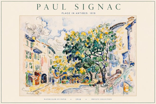 Signac Place in Antibes, 1918 No3 - Plakát