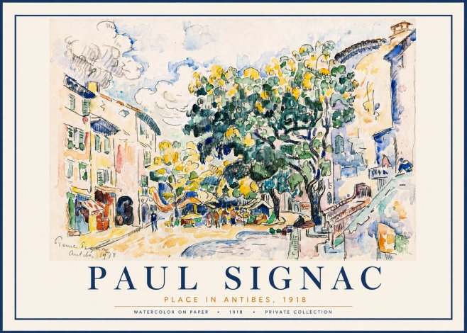Signac Place in Antibes, 1918 No5 - Plakát