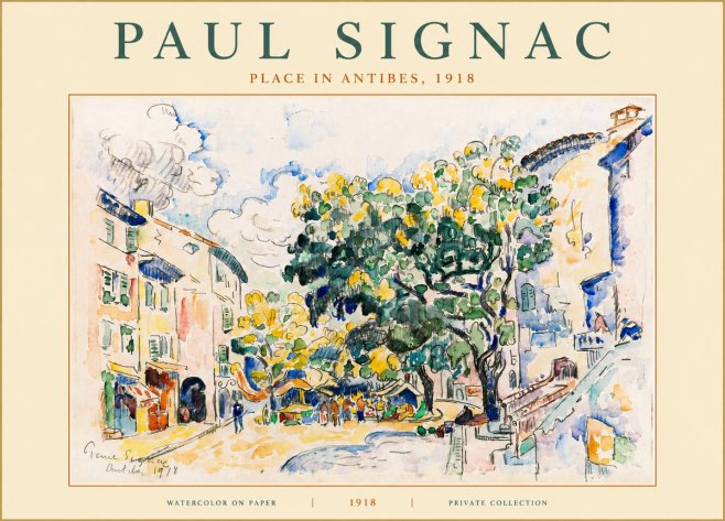 Signac Place in Antibes, 1918 No6 - Plakát