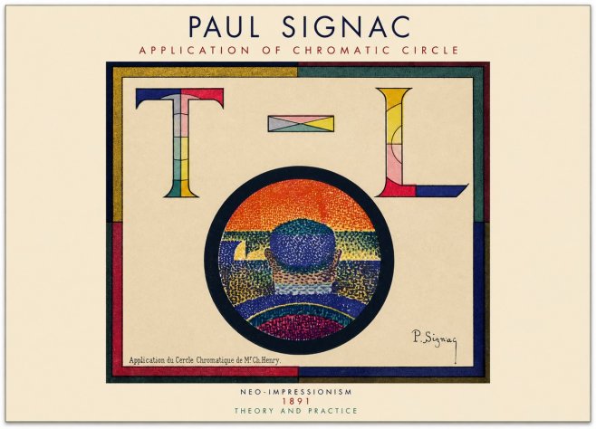 Signac Application of Chromatic Circle No1 - Plakát