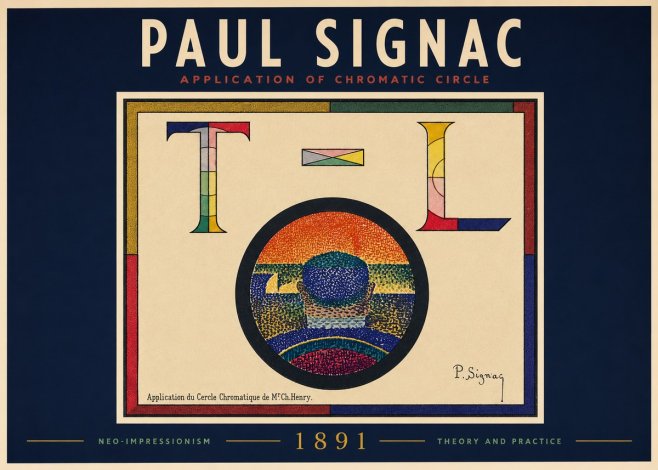 Signac Application of Chromatic Circle No4 - Plakát