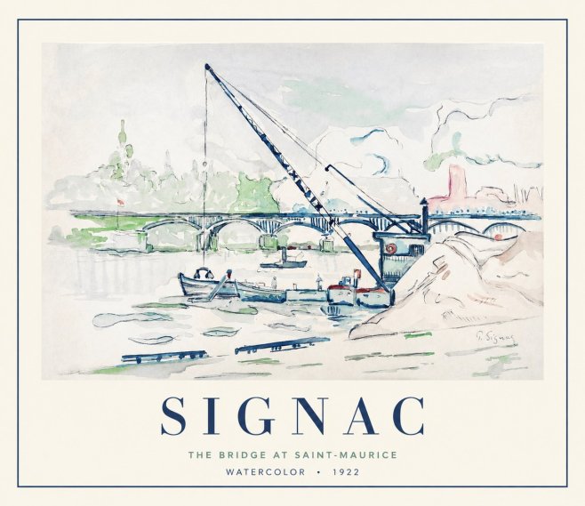 Signac The Bridge at Saint-maurice No1 - Plakát