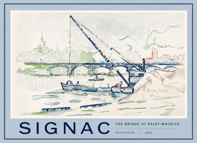 Signac The Bridge at Saint-maurice No2 - Plakát