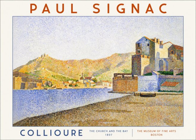 Signac Collioure - the Church and the Bay No2 - Plakát