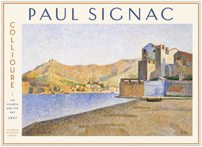 Signac Collioure - the Church and the Bay No5 - Plakát