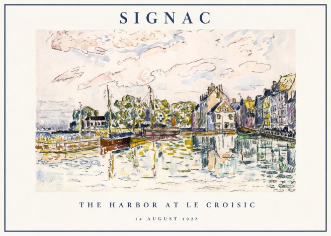 Signac The Harbor at Le Croisic No1 - Plakát