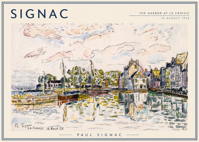 Signac The Harbor at Le Croisic No3 - Plakát