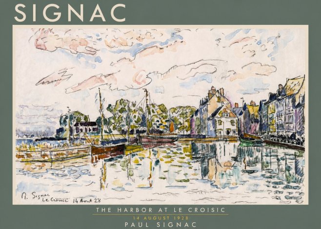 Signac The Harbor at Le Croisic No4 - Plakát