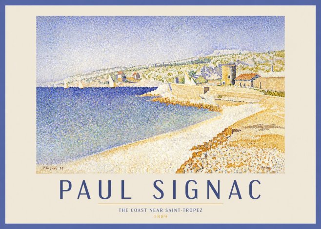 Signac The Coast Near Saint-tropez No4 - Plakát