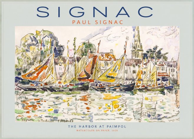 Signac The Harbor at Paimpol No2 - Plakát
