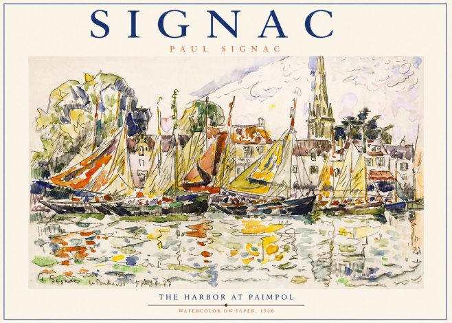 Signac The Harbor at Paimpol No3 - Plakát