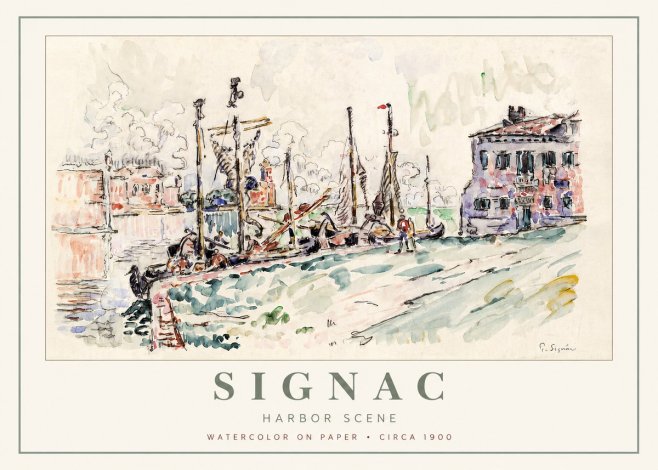 Signac Harbor Scene No2 - Plakát