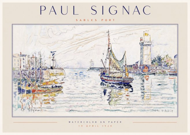 Signac Sables Port No3 - Plakát