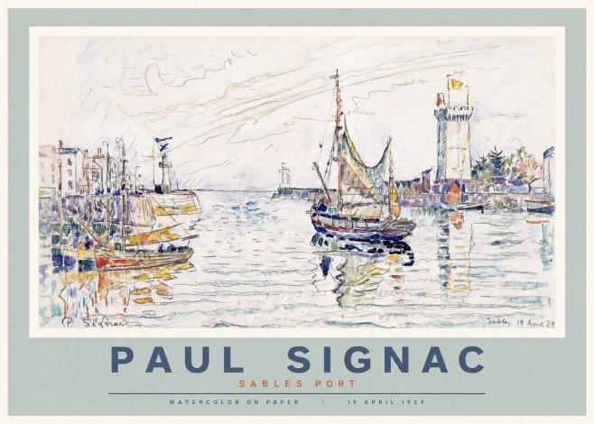 Signac Sables Port No4 - Plakát