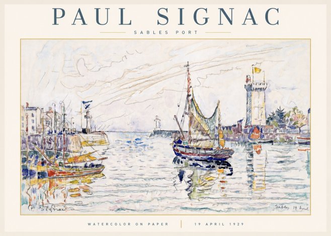 Signac Sables Port No5 - Plakát