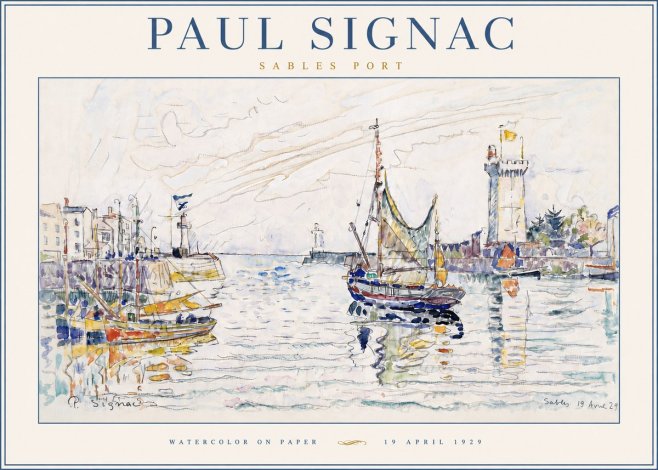 Signac Sables Port No6 - Plakát