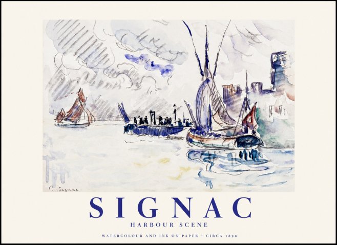 Signac Harbour Scene No1 - Plakát