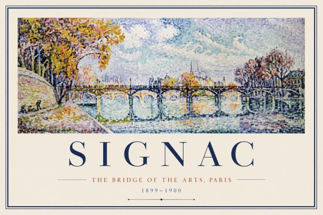 Signac The Bridge of the Arts, Paris No3 - Plakát