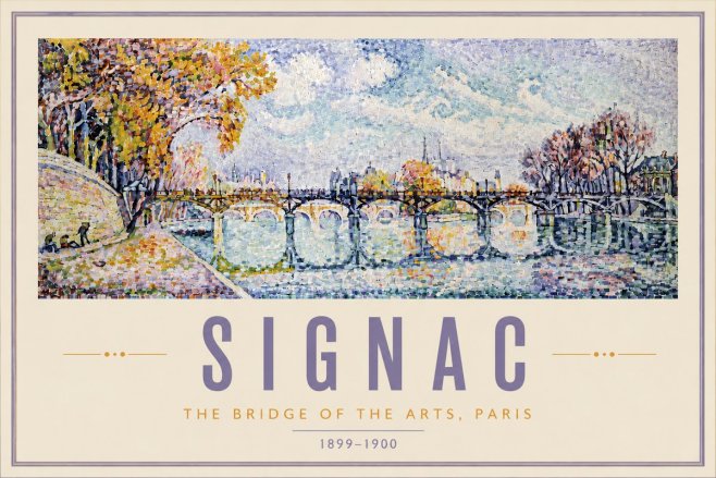 Signac The Bridge of the Arts, Paris No6 - Plakát
