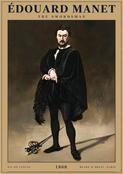 Édouard Manet The Swordsman No3 - Plakát
