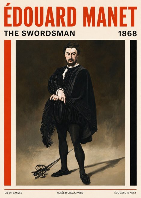 Édouard Manet The Swordsman No4 - Plakát