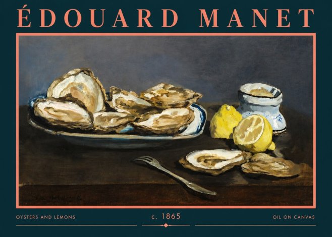 Édouard Manet Oysters and Lemons No2 - Plakát