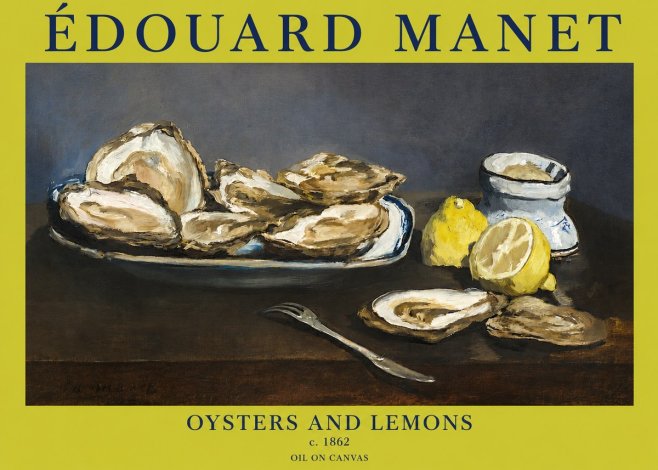Édouard Manet Oysters and Lemons No4 - Plakát