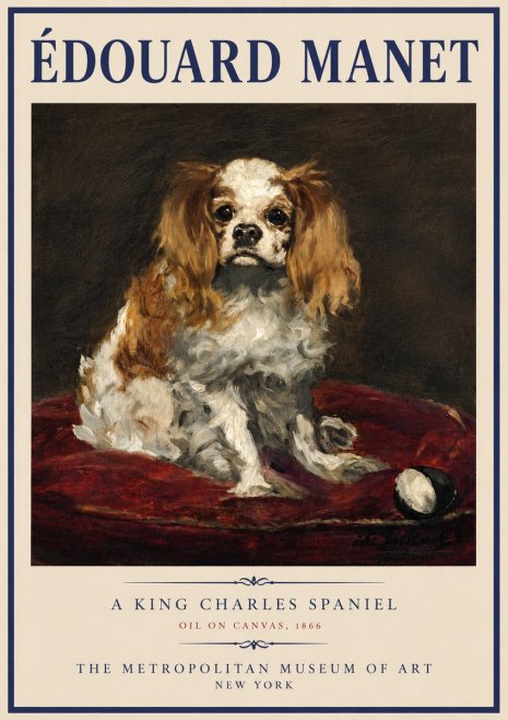 Édouard Manet A King Charles Spaniel No5 - Plakát