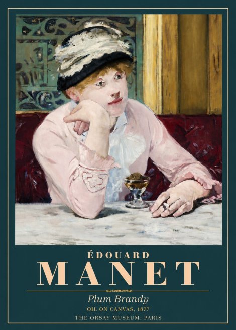 Édouard Manet Plum Brandy No3 - Plakát