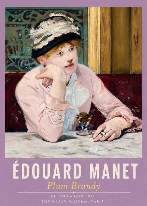 Édouard Manet Plum Brandy No4 - Plakát