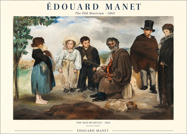 Édouard Manet The Old Musician - 1862 No1 - Plakát
