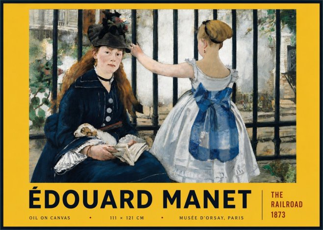 Édouard Manet The Railroad No6 - Plakát