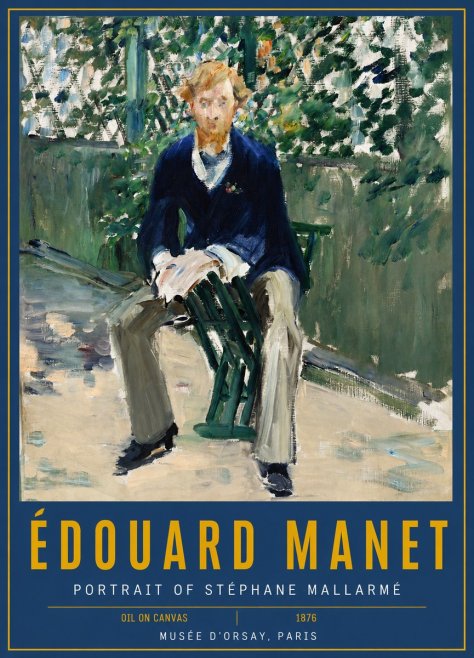 Édouard Manet Portrait of Stéphane Mallarmé II No2 - Plakát